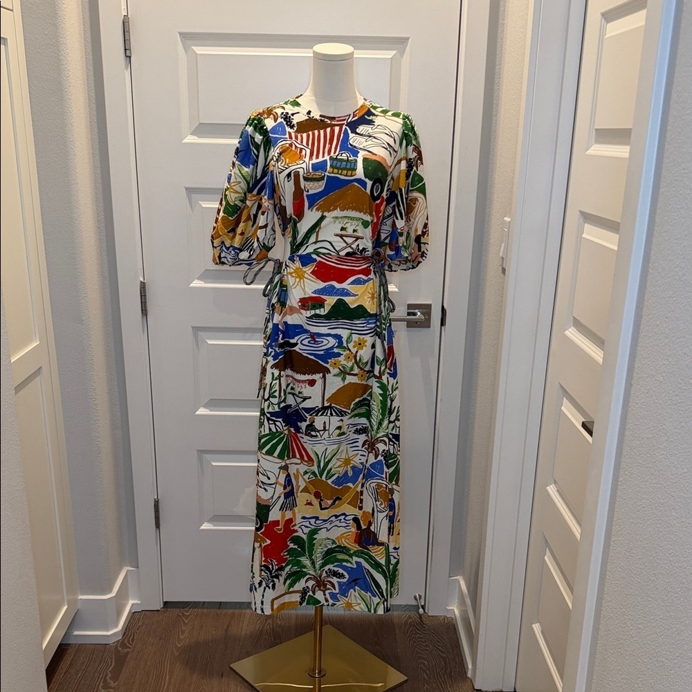 FARM Rio Multicolor Long Dress Size M - Picture 4 of 10
